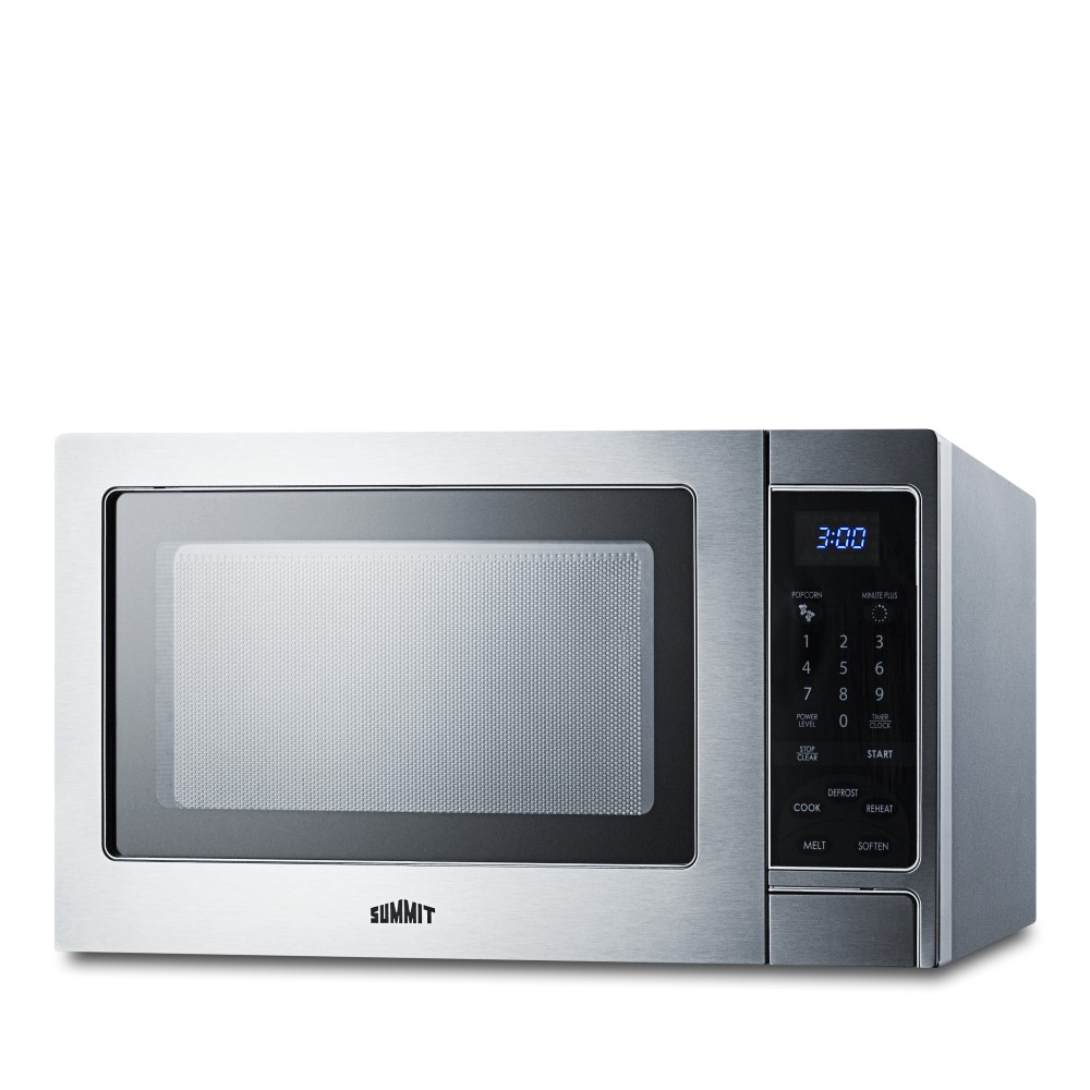 Stainless steel microwave oven with digital touch controls; replaces SCM852